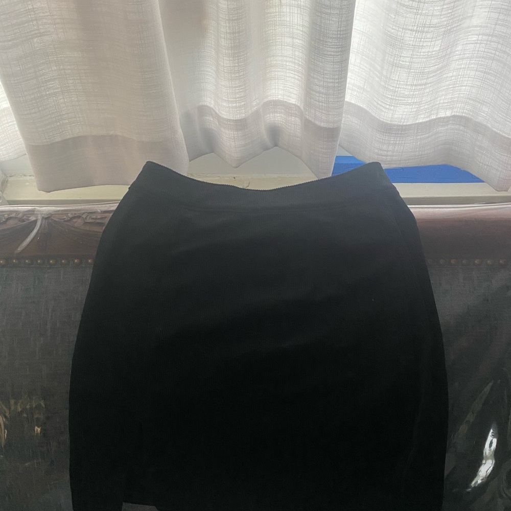 Windsor Black Corduroy Mini Skirt Small